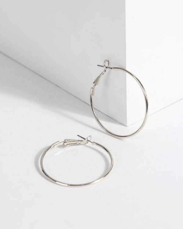 Silver 60Mm Medium Hoop Earrings | Earrings