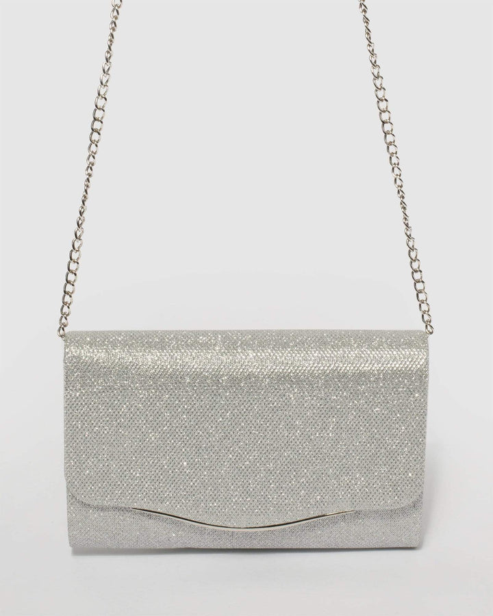 Silver Adele Evening Clutch Bag | Clutch Bags