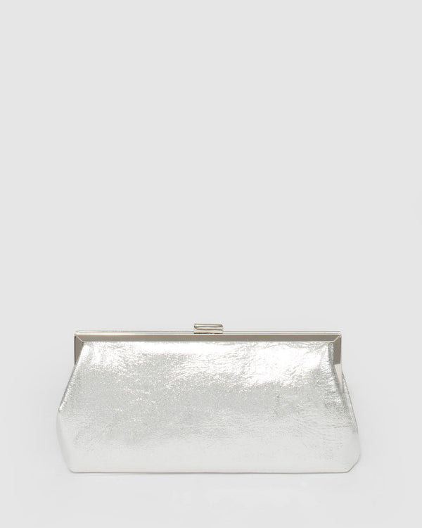Silver Arya Clutch Bag | Clutch Bags