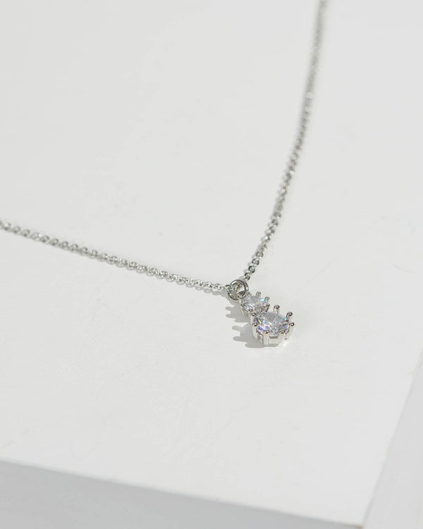 Silver Ascending Double Drop Necklace | Necklaces