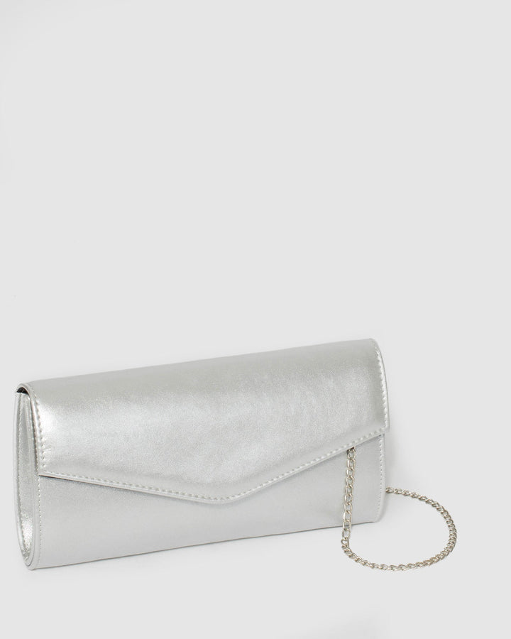 Colette by Colette Hayman Silver Breena Envelope Clutch Bag