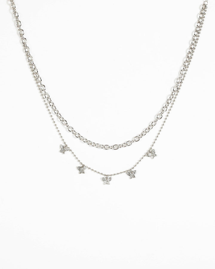 Silver Butterfly Ball Chain Necklace | Necklaces