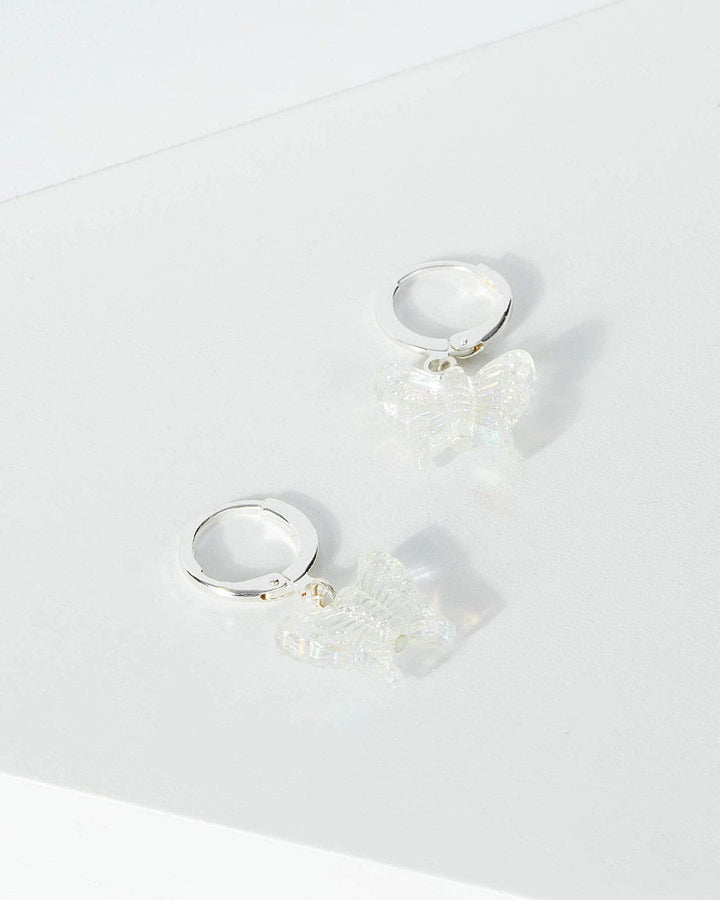 Silver Butterfly Hook Earrings | Earrings