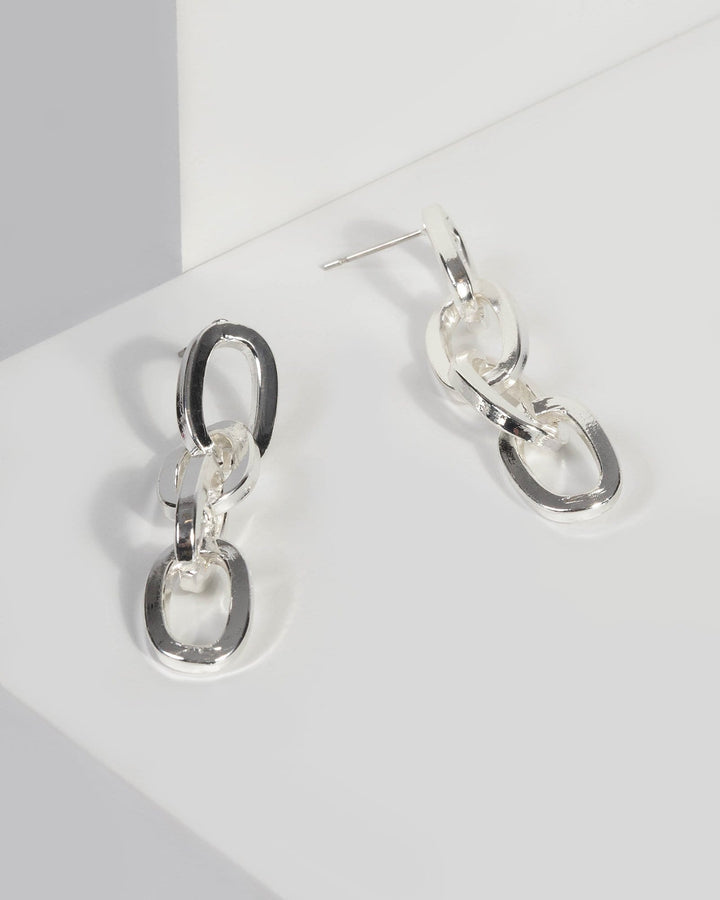 Silver Chain Drop Earrings | Earrings