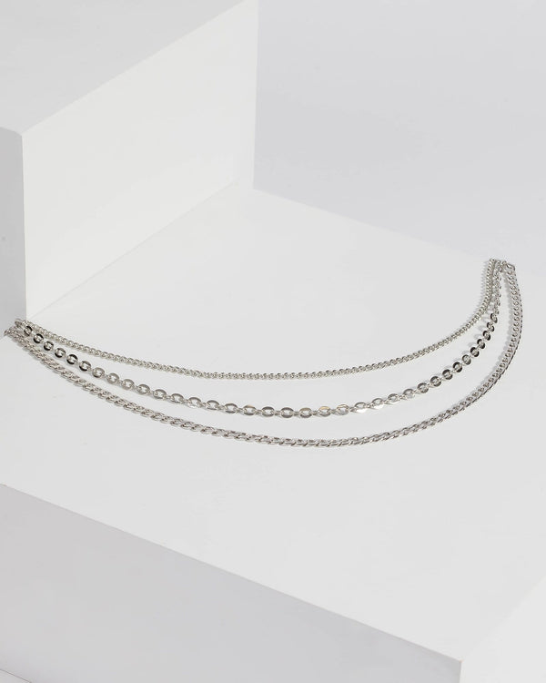 Silver Chain Layer Necklace | Necklaces