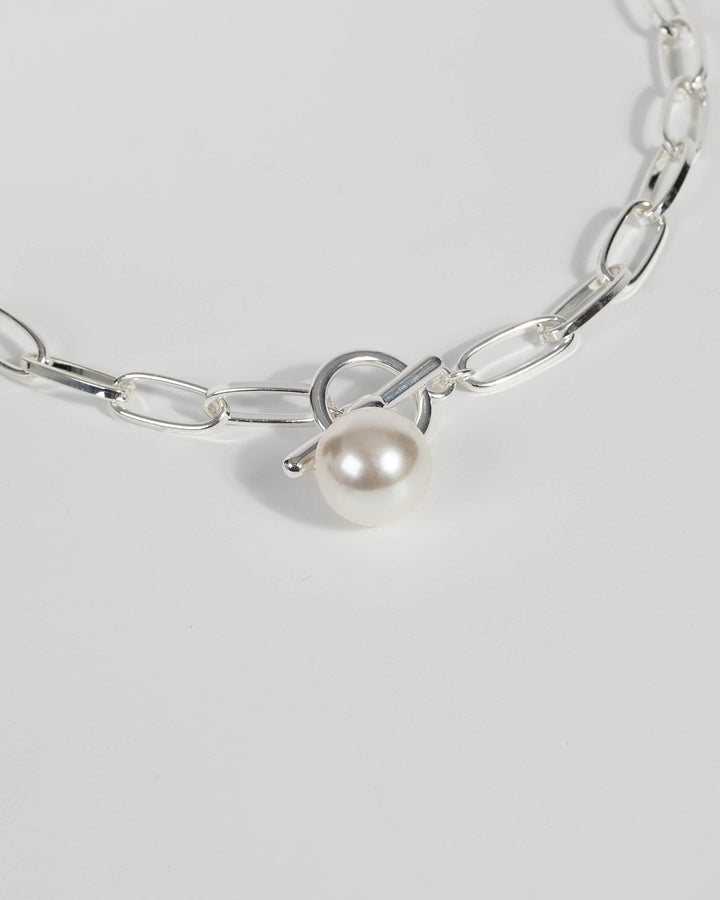 Silver Chain with Pearl Necklace | Necklaces