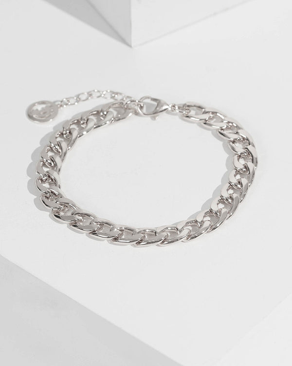 Silver Chunky Chain Bracelet Bracelet | Wristwear