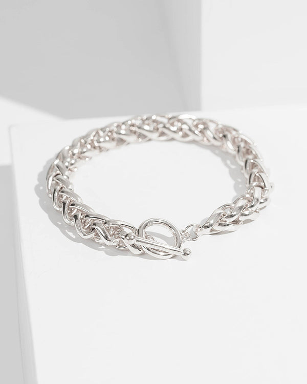 Colette by Colette Hayman Silver Chunky Chain Toggle Bracelet
