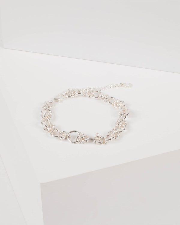 Silver Circular Chain Link Bracelet | Wristwear