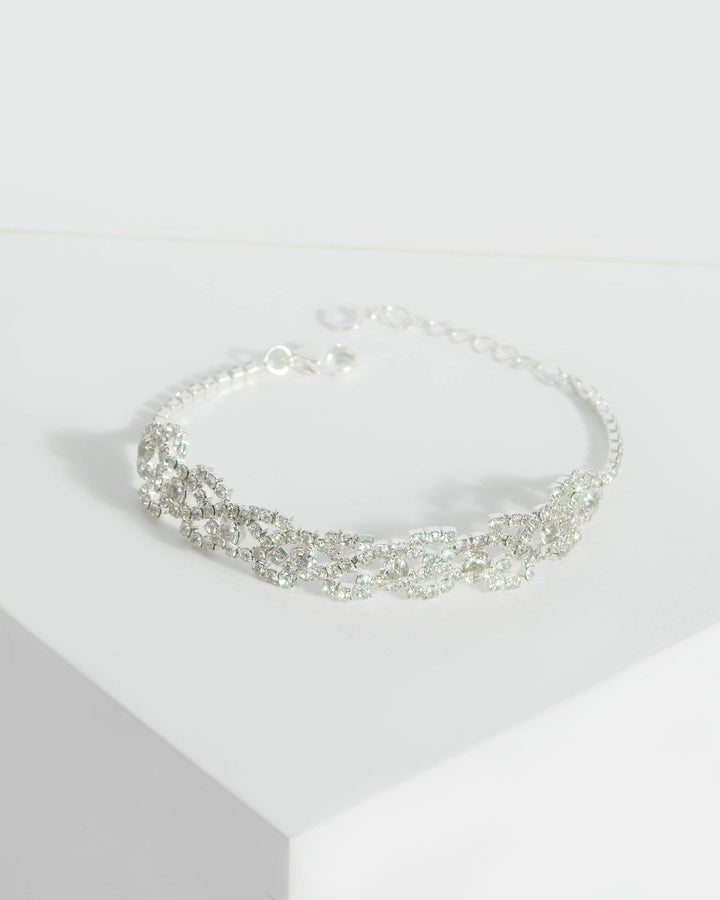 Silver Crystal Fine Bracelet | Wristwear