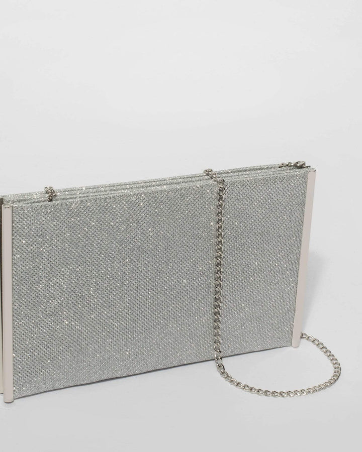 Silver Dany Double Pouch Clutch Bag | Clutch Bags