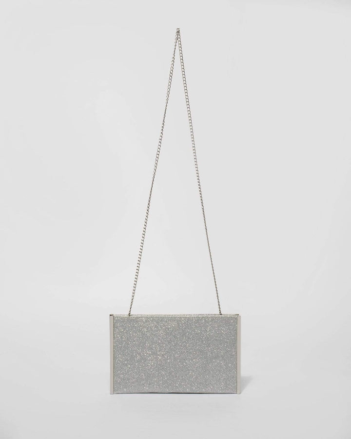 Silver Dany Double Pouch Clutch Bag | Clutch Bags