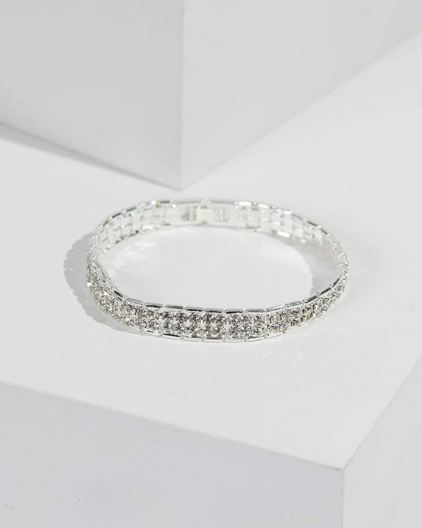 Silver Diamante Bracelet | Wristwear