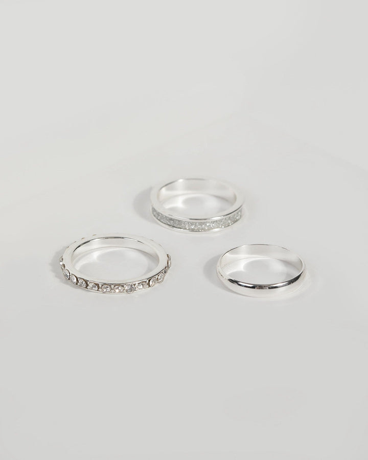 Silver Diamante Detail Ring | Rings