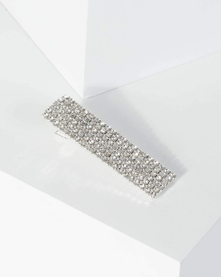 Silver Diamante Glitzy Slide | Accessories