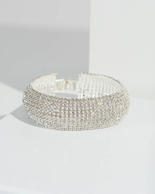 Colette by Colette Hayman Silver Dome Crystal Bracelet