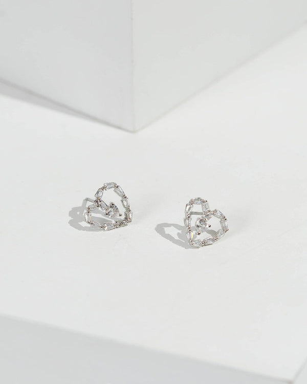 Silver Double Heart Earrings | Earrings