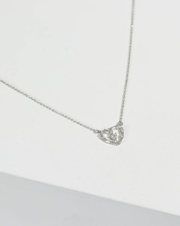 Silver Double Heart Necklace | Necklaces