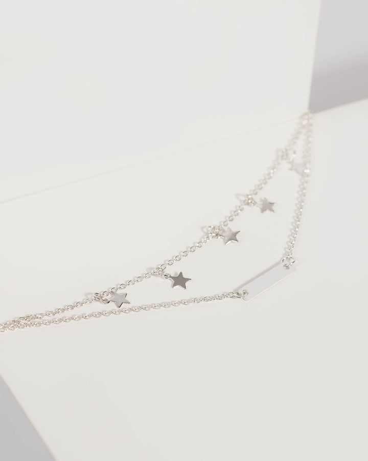 Silver Fine Chain Star Bracelet | Wristwear