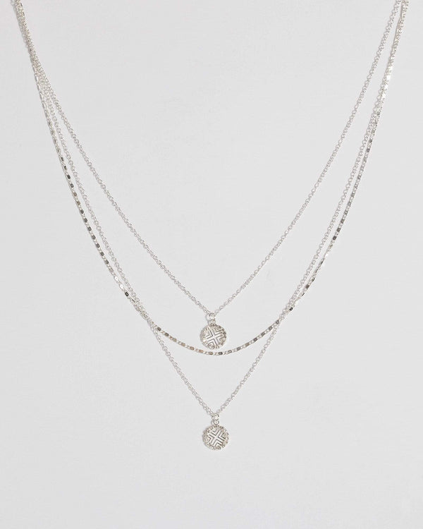 Silver Fine Cross Multi Necklace | Necklaces