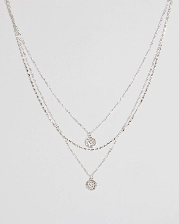 Silver Fine Cross Multi Necklace | Necklaces