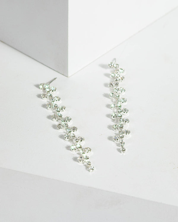 Colette by Colette Hayman Silver Fine Crystal Drop Earrings