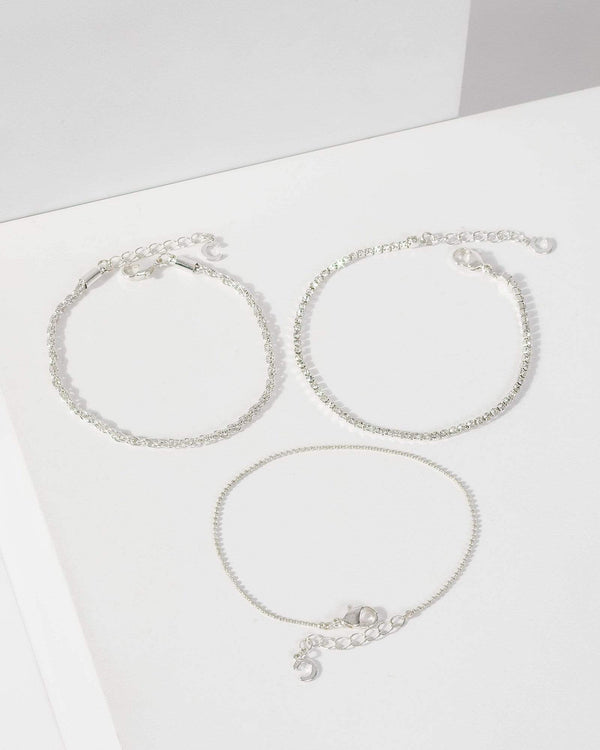 Silver Fine Crystal Pack Bracelet | Wristwear