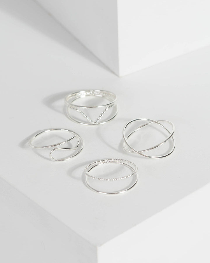 Silver Fine Metal 4 Pack Ring | Rings