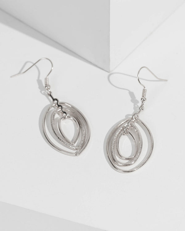 Silver Fine Oval Hook Earrings | Earrings