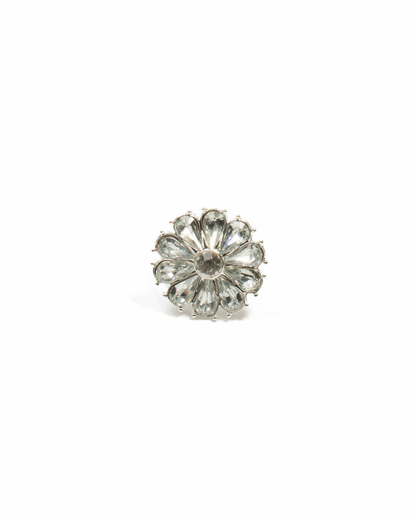 Colette by Colette Hayman Silver Flower Stone Cocktail Ring - Large