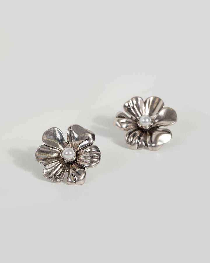 Silver Flower Stud Earrings | Earrings