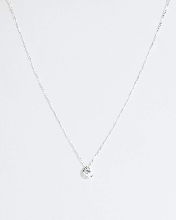 Silver Heart And Moon Necklace | Necklaces