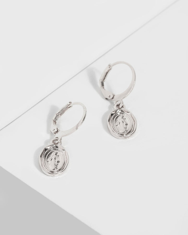 Silver Hoop Charm Earrings | Earrings