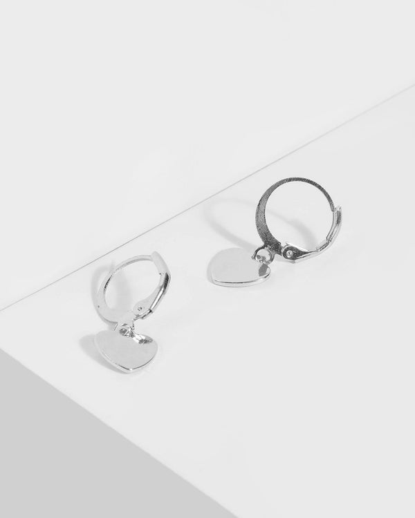 Silver Hoop Moon Earrings | Earrings