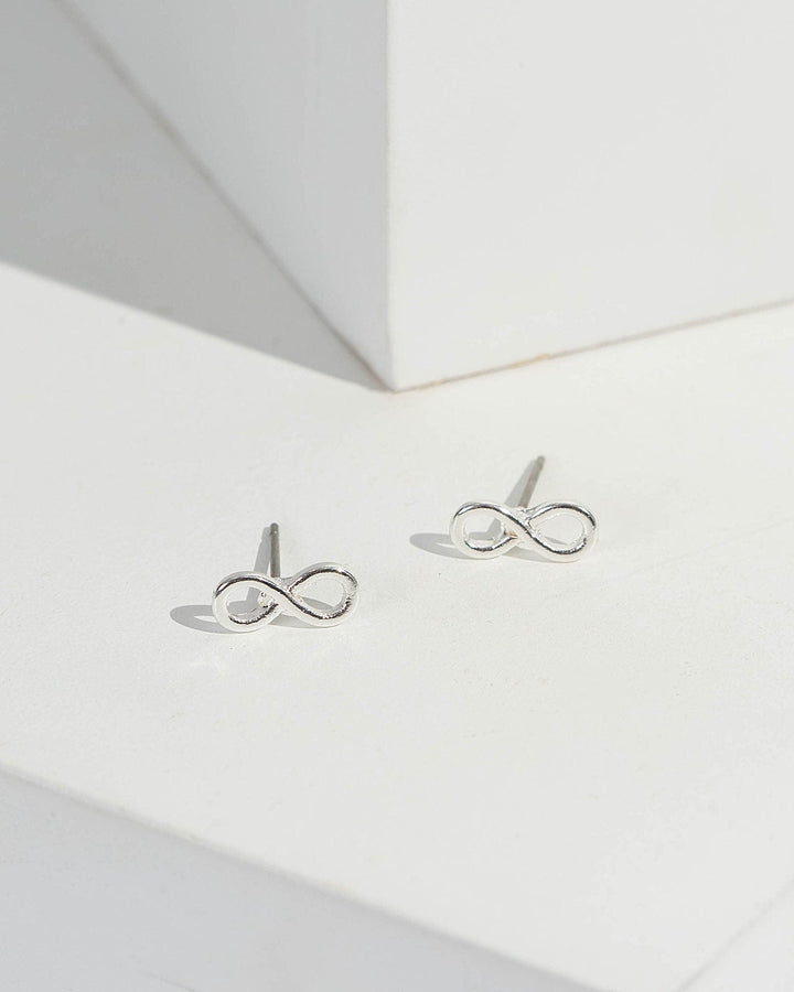 Silver Infinity Stud Earrings | Earrings