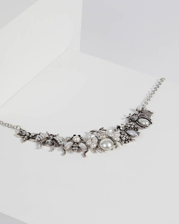 Silver Insect Chain Necklace | Necklaces