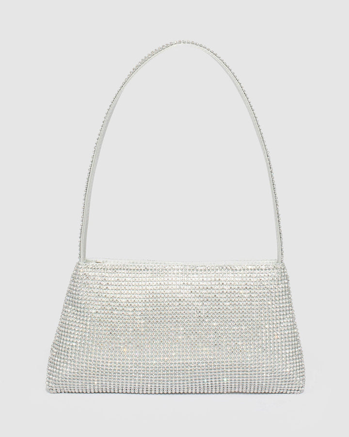 Colette by Colette Hayman Silver Joanna Crystal Shoulder Bag