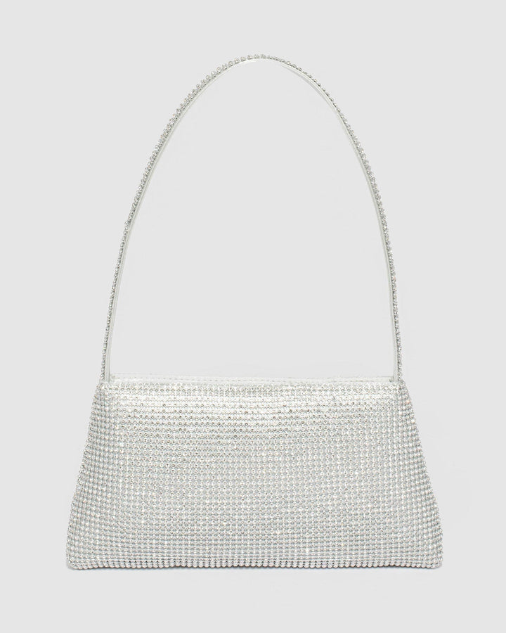 Colette by Colette Hayman Silver Joanna Crystal Shoulder Bag