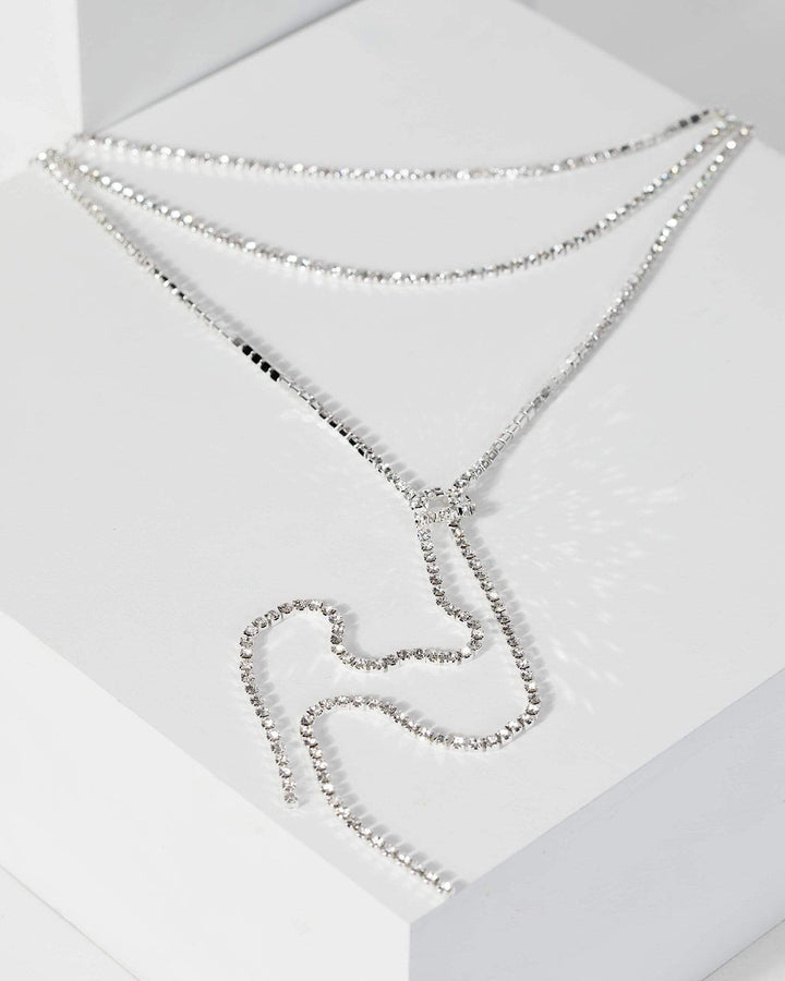 Silver Layered Sparkle Necklace | Necklaces