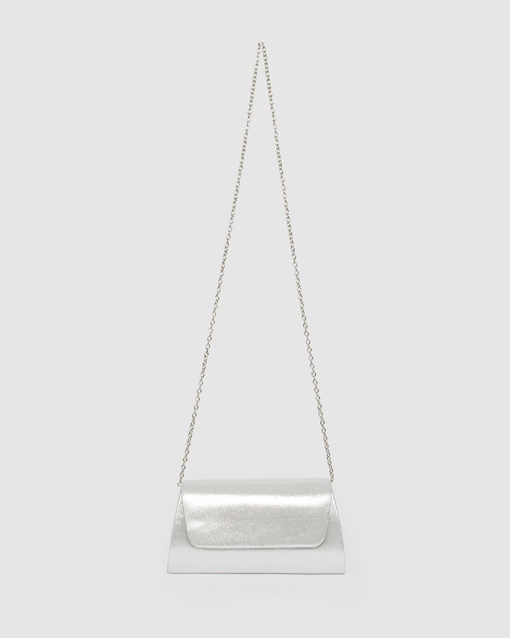 Silver Leaha Evening Clutch Bag | Clutch Bags