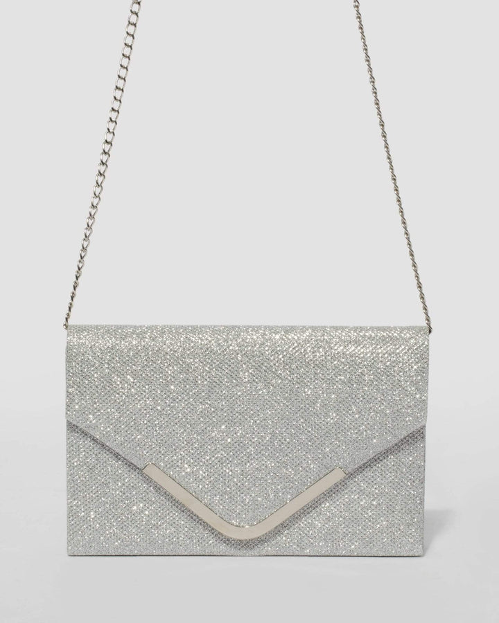 Silver Lila Envelope Clutch Bag | Clutch Bags