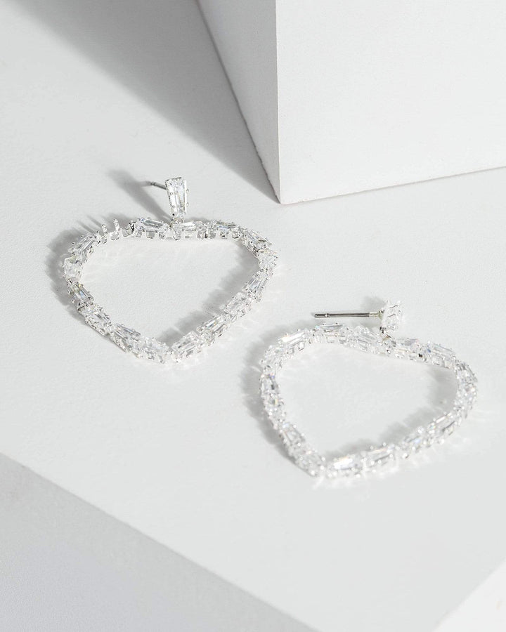 Silver Love Heart Earrings | Earrings