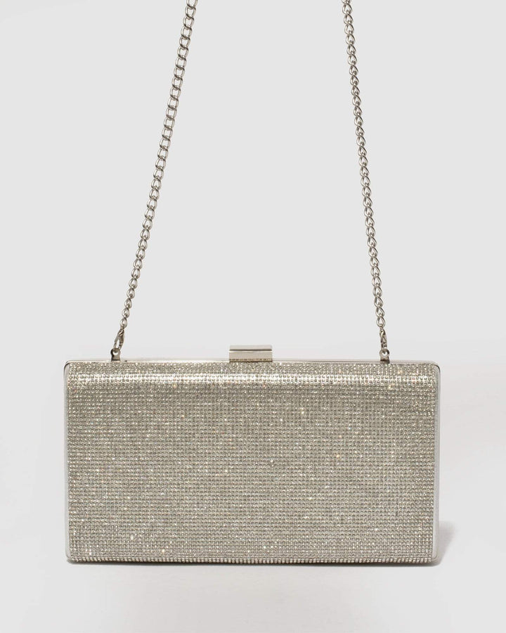 Silver Margot Hardcase Clutch | Clutch Bags