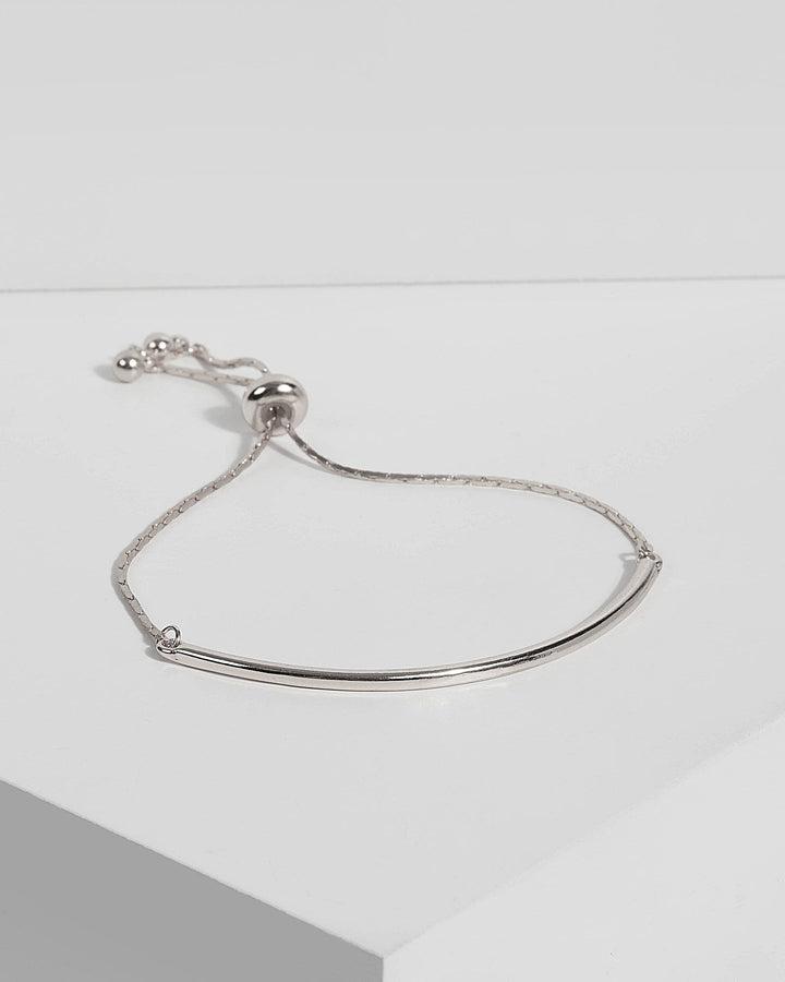Silver Metal Bar Bracelet | Wristwear