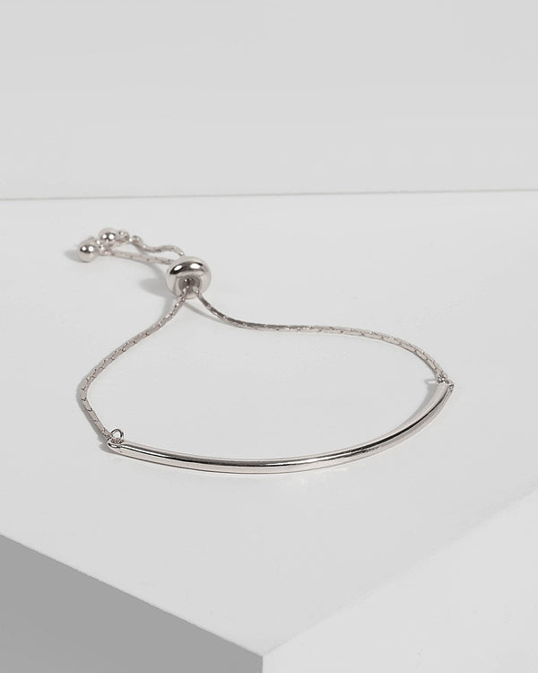 Silver Metal Bar Bracelet | Wristwear