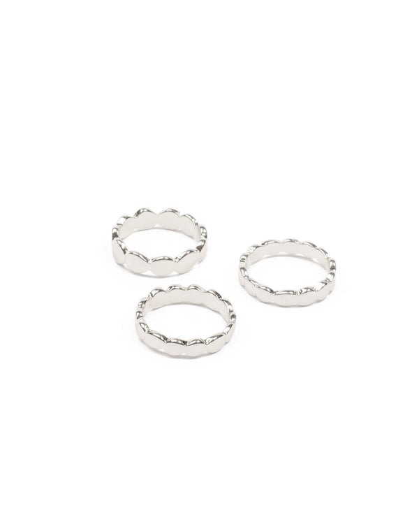 Colette by Colette Hayman Silver Metal Dot Ring Pack - Large