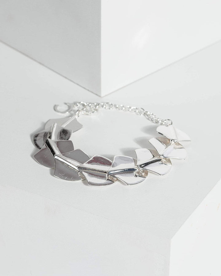Silver Metal Scale Statement Bracelet | Wristwear