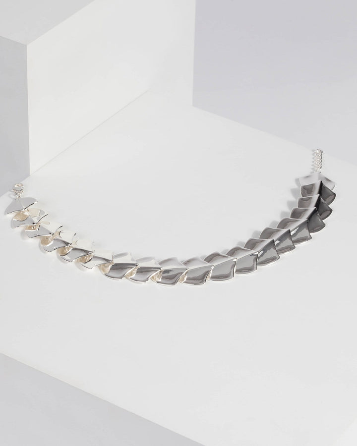 Silver Metal Statement Necklace | Necklaces