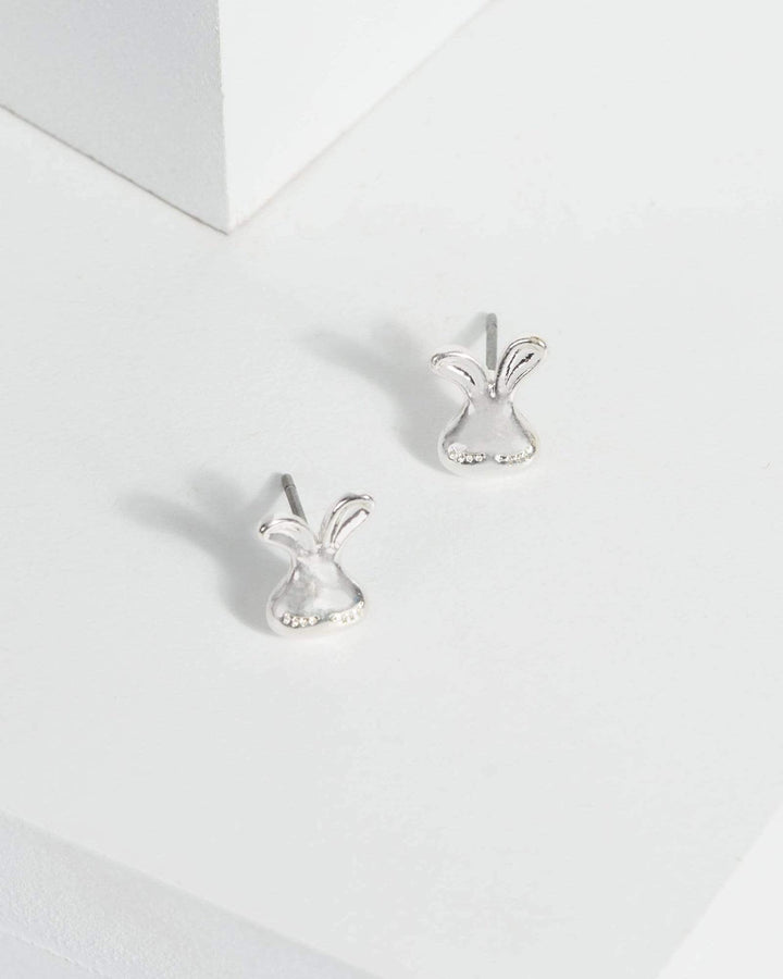Silver Mini Bunny Stud Earrings | Earrings