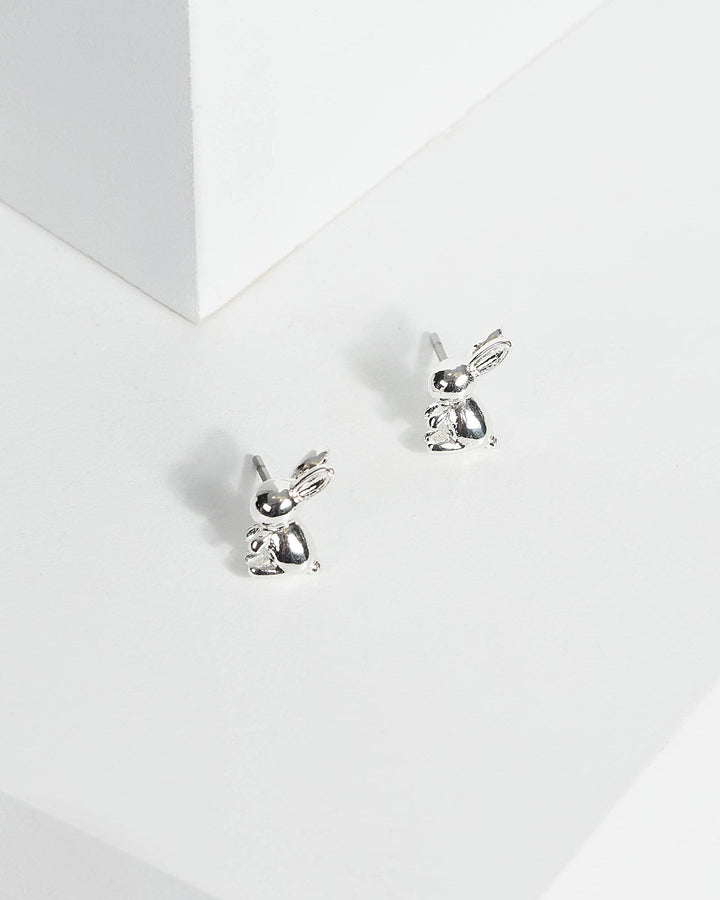Silver Mini Bunny Stud Earrings | Earrings